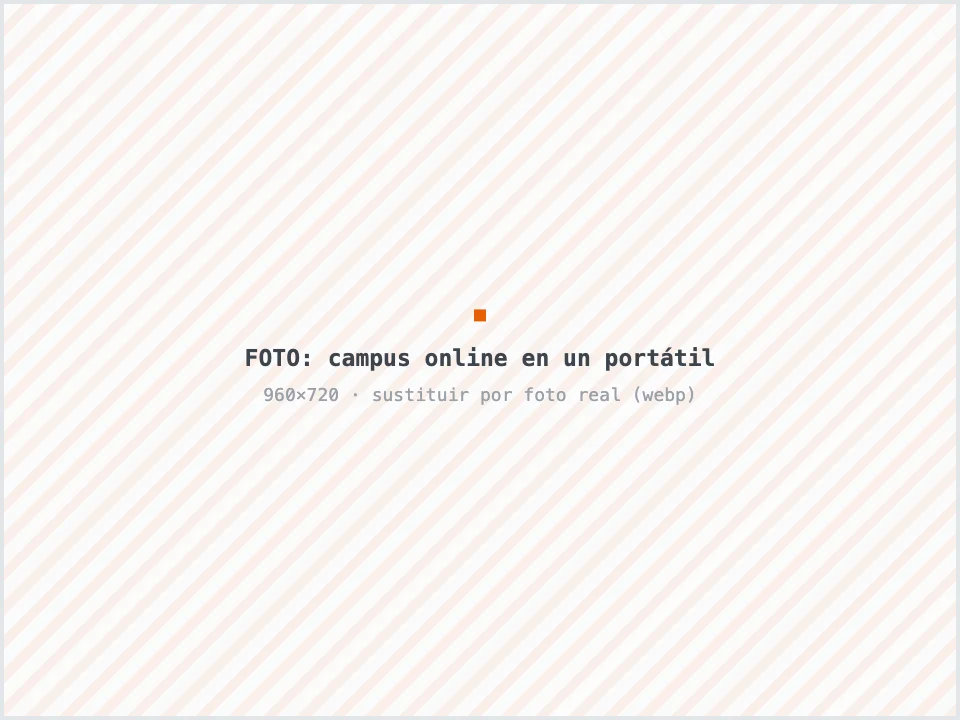 Campus online de Taller Academy visto desde un portátil en la oficina de un taller